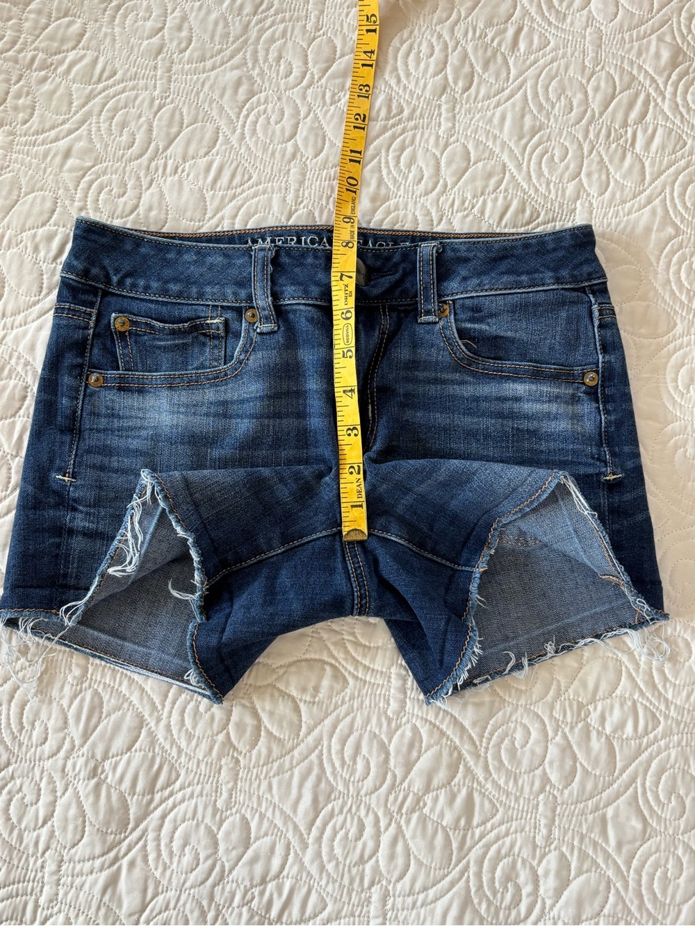 American Eagle Outfitters Dark Wash Shortie Jean Shorts - Picture 6 of 10